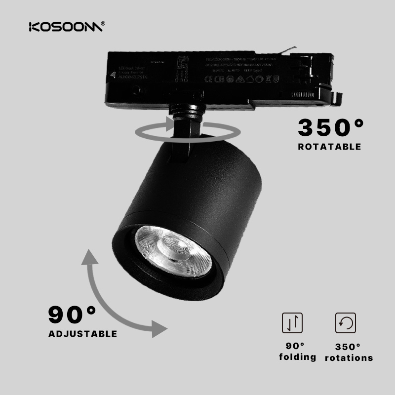 30W 2500LM Led Track Lights 2700-5000K Dirección seleccionable ajustable para Gallery Retail Kitchen TLSC030-Kosoom-Focos de Carril-Garantía 5 años