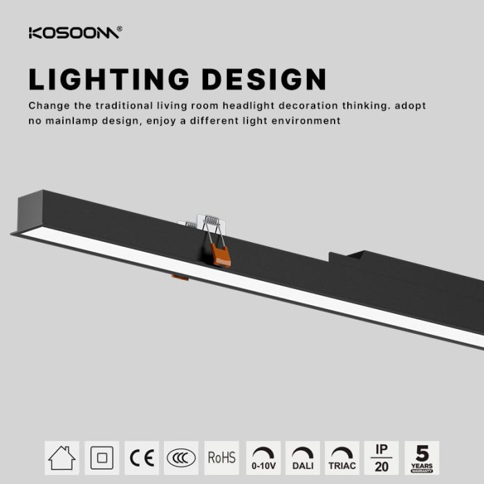 Luz LED de bajo consumo SL926G0 Iluminación lineal 40W Temperatura de color ajustable Kosoom 2023-Lámpara Lineal LED-Luminarias Lineales