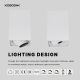 20W 1550LM IP65 Downlight LED Personalizable Lens Bridgelux V10A Ángulo del haz Regulable 20°/40°  MSD3001M -KOSOOM-Downlight LED