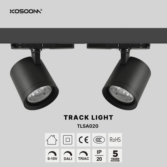 TLSA020 Foco de Carril Personalizable 20W 30W 40W 1800Lm 2700Lm 3800Lm Kosoom-Focos de Carril