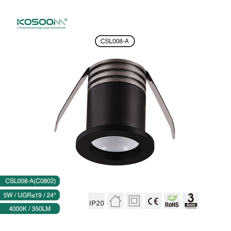 Downlight de 4.5W Iluminación empotrada Foco de 4000k Antirreflejo profundo C0802 CSL008-A Kosoom-Focos LED