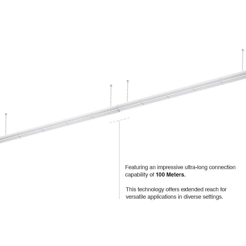 Luz Colgante Blanco Lámpara Lineal de Techo LED 50W/5000K/7800LM -KOSOOM-Lámpara Lineal Comercial--02