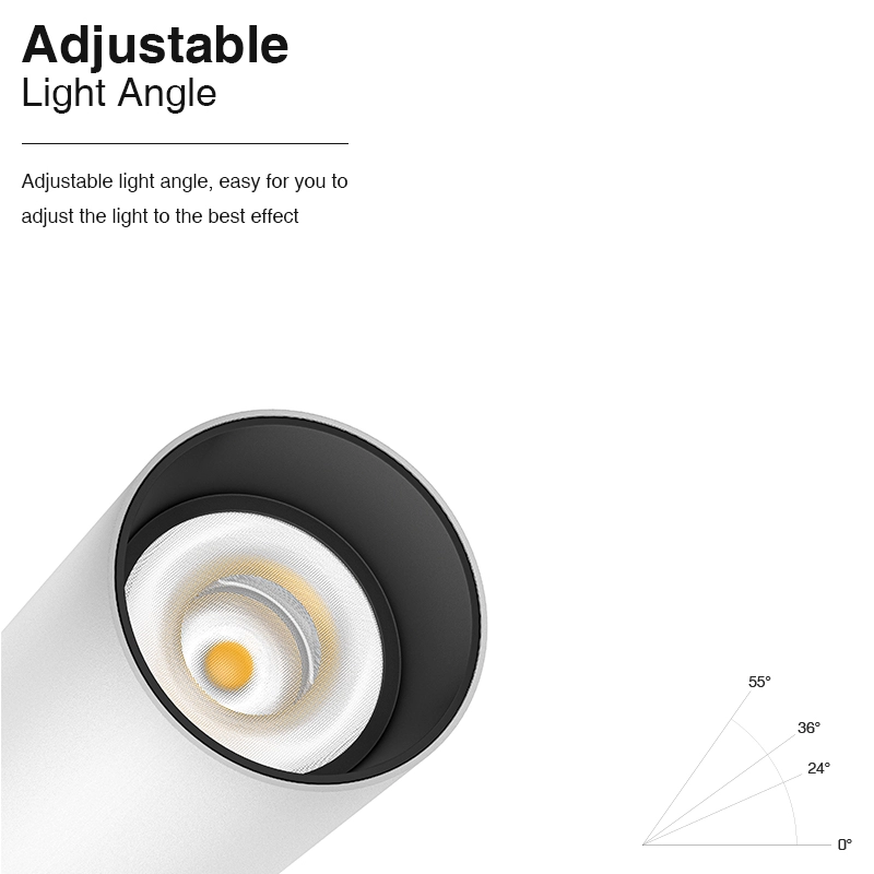 Track Lighting Venta al por mayor Foco Iluminación sobre Riel 12W 3000K 960LM T0101N Ángulo de haz 24˚ TRL001- Kosoom-Focos LED--02