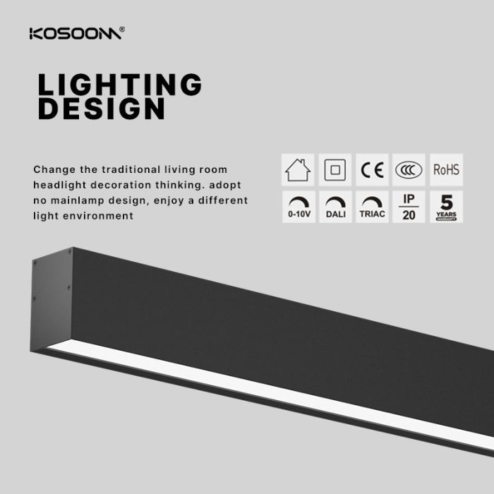 Iluminación LED ultraeficiente Iluminación lineal SL9250 Ahorro de energía Ajustable Fácil instalación Kosoom Preferred-Lámpara Lineal LED-Luminarias Lineales