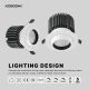 LED Bridgelux V10A de alta intensidad de 20 W con 1600 lm y ángulo ajustable de 20°-50° - SLW075 - Kosoom-Downlight LED