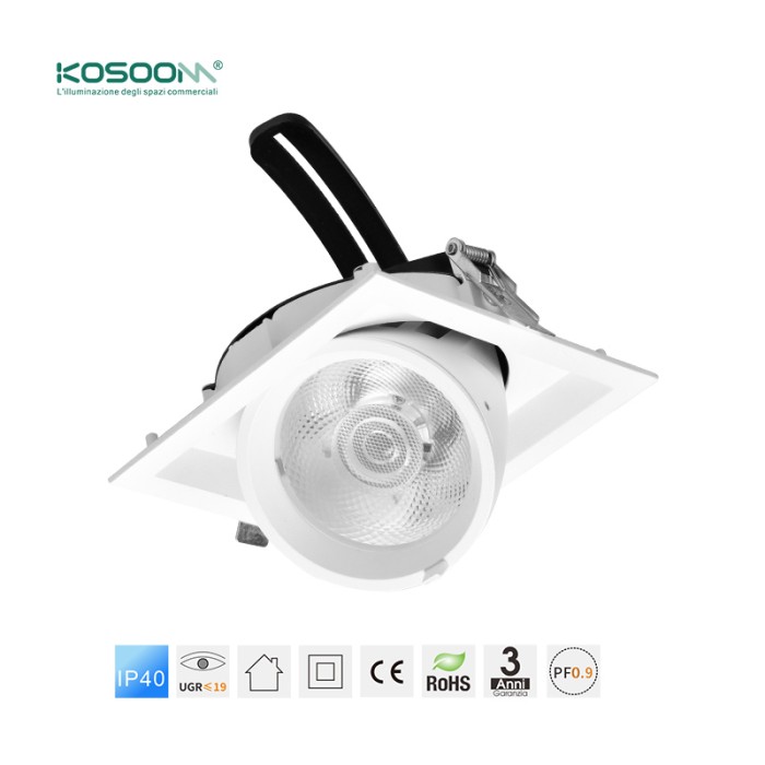 C0401 Iluminación amigable 10W 3000K 670LM LED Downlights CSL004-A KOSOOM-Downlight LED-Estándar Downlights