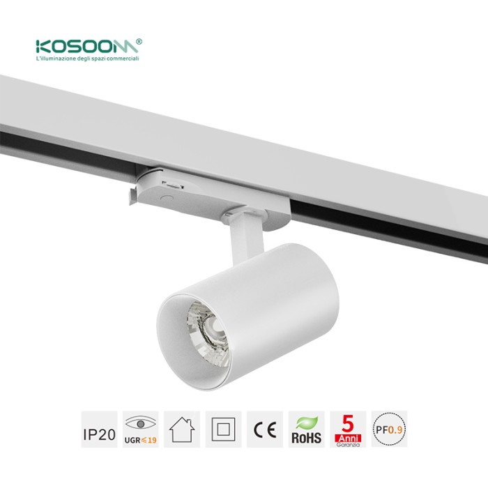 LED Diseño Elegante Focos de Carril Blanco 20W/4000K/2700LM/Ángulo del haz 36˚ T1501B TRL015 -Kosoom-Focos de Carril