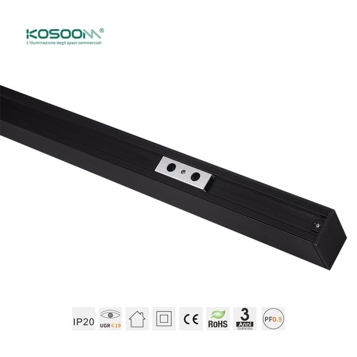 Negro Lámpara Lineal LED Colgante de Techo 30W 3000K 2900LM SLL004-A-L1601 -KOSOOM-Lámparas de Techo