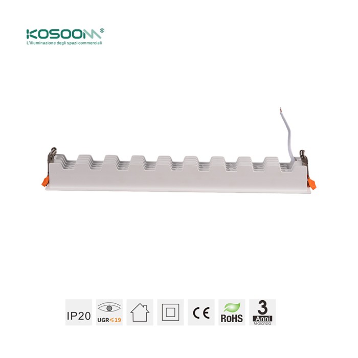 1W 3000K Iluminación lineal LED cuadrada 90LM 36° UGR＜19 SLL005-A L1001 Kosoom-Lámpara Lineal LED-Luminarias Lineales