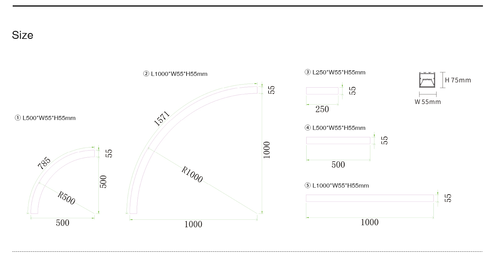 Negro Lámpara Lineal LED Colgante 48W 4000K 4890LM -Kosoom-Negro Lámpara Lineal LED--04