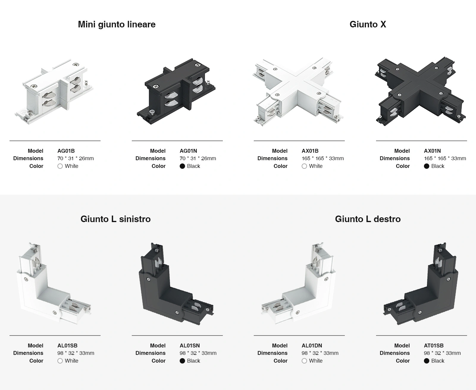 Carril Trifásico para Foco de Carril LED Perfil /2000mm/Blanco TRA001-AB02B -Kosoom-Focos de Carril--05