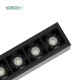 Negro Lámpara Lineal LED Colgante de Techo 30W 3000K 2900LM SLL004-A-L1601 -KOSOOM-Lámpara Lineal LED