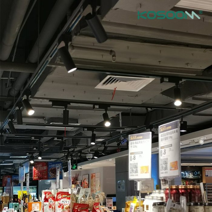 Iluminación de Riel Foco de Carril LED Directamente de Fábrica Negro 3000K 15W 1320LM Ángulo de haz 55˚ TRL010-T1002N- Kosoom-Focos de Carril