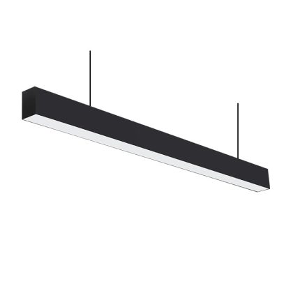 Negro Lámpara Lineal LED de Techo Colgante Eficiente 20W 4000K 2100LM Ángulo 110˚  Negro -Kosoom-Lámpara Lineal LED