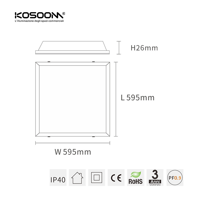 Directamente de Fábrica LED Panel Lámpara 25W 6000K 3575LM -KOSOOM-Panel LED