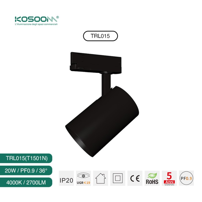 Diseño 20W Track Light 4000K 2700LM Ángulo del haz 36˚ Focos de Carril Elegante -Kosoom-Focos de Carril