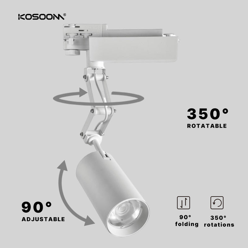 Foco de Carril Luz de Riel Regulable Personalizada CRI 80+ 15-35W SLDB-Kosoom-Focos de Carril