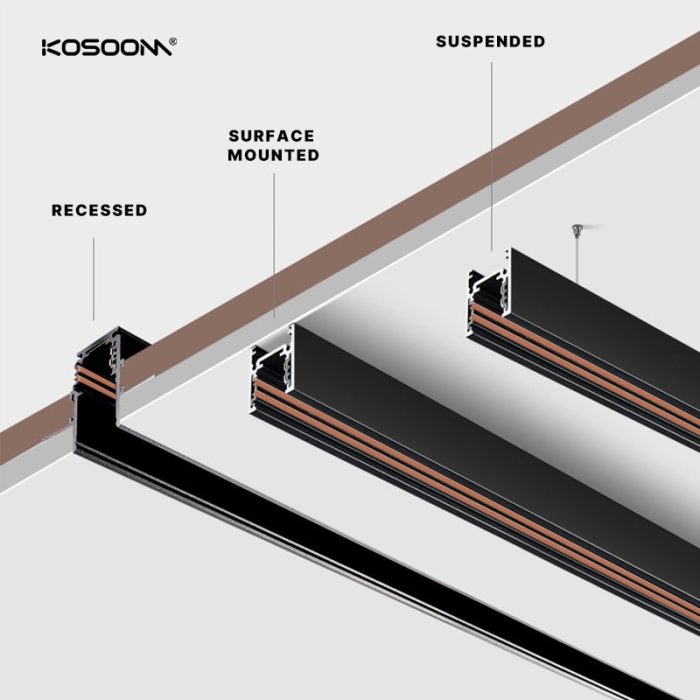 TLSA020 Foco de Carril Personalizable 20W 30W 40W 1800Lm 2700Lm 3800Lm Kosoom-Focos de Carril