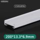 Perfil Versátil con Tapas y Tapas Comprimidas para Tiras LED 2 Metros- SP01 STL003 Kosoom-Perfil