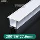 Perfil Versátil con Tapas y Tapas Comprimidas para Tiras LED 2 Metros- SP01 STL003 Kosoom-Perfil
