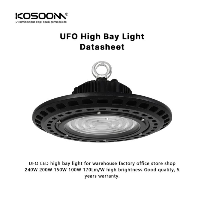 200W UFO LED 6000K Blanco Frío Iluminación Máxima - U0106-MLL001-C-KOSOOM-Foco UFO LED