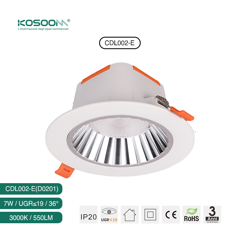 Downlight LED Foco LED Empotrable 7W Blanco AgujeroΦ75 CDL002-E-D0201 Kosoom-Downlight LED