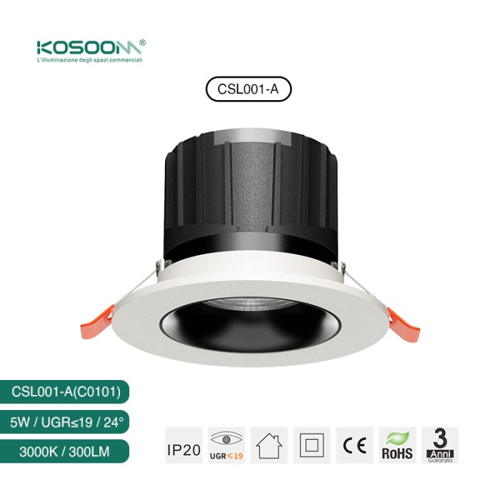 Foco LED Empotrable Blanco 300LM CSL001-A-C0101 KOSOOM-Focos LED