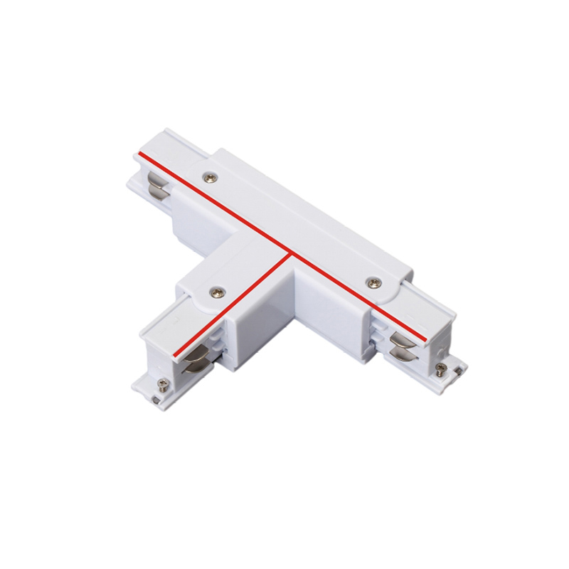 Conector en T para Alimentación de Carril Empalmador de Tres Vías Cuadrado de Cuatro Hilos Derecha A TRA001-AT01DB Kosoom-Accesorios