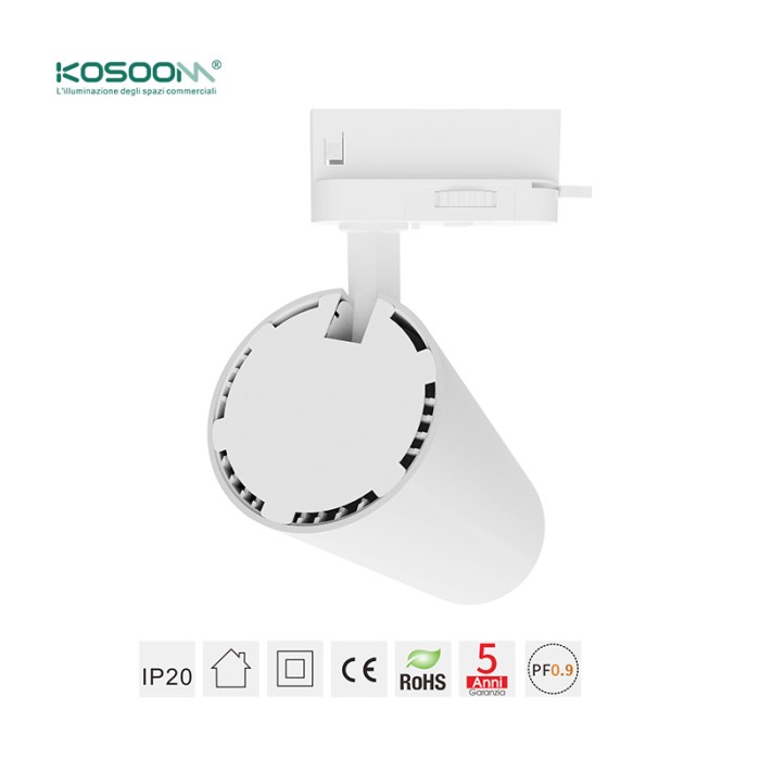 Spotlight Foco en Riel Iluminación de Carril LED Blanco Directos de Fábrica TRL010-T1002B 3000K 15W 1320LM Ángulo de haz 55˚- Kosoom-Focos LED