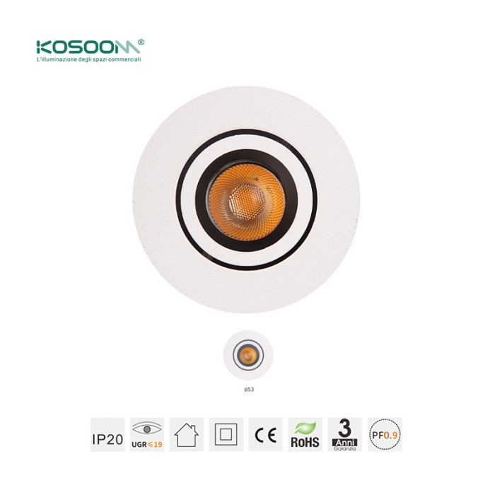 Foco LED Spotlight Empotrable 7W Blanco 570lm CSL002-A-C0202 Kosoom-Focos LED