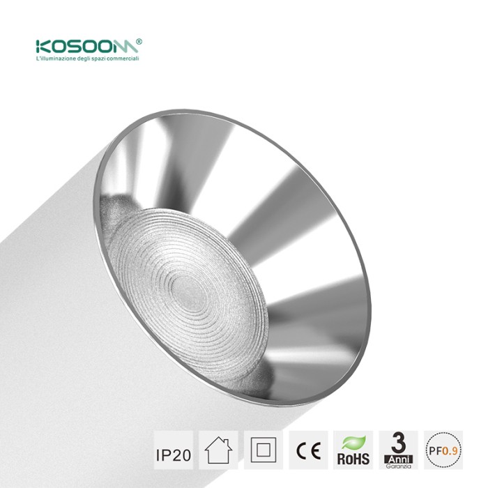 7W 3000K Redondo Blanco Montaje en Superficie Plafón LED Downlight D1001 CRI≥90 CDL001-S Kosoom-Downlight LED