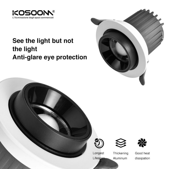 Lujoso Anillo Frontal Dorado para Foco - CSL005-A-CB0504 - Kosoom-Focos LED-Estándar Downlights