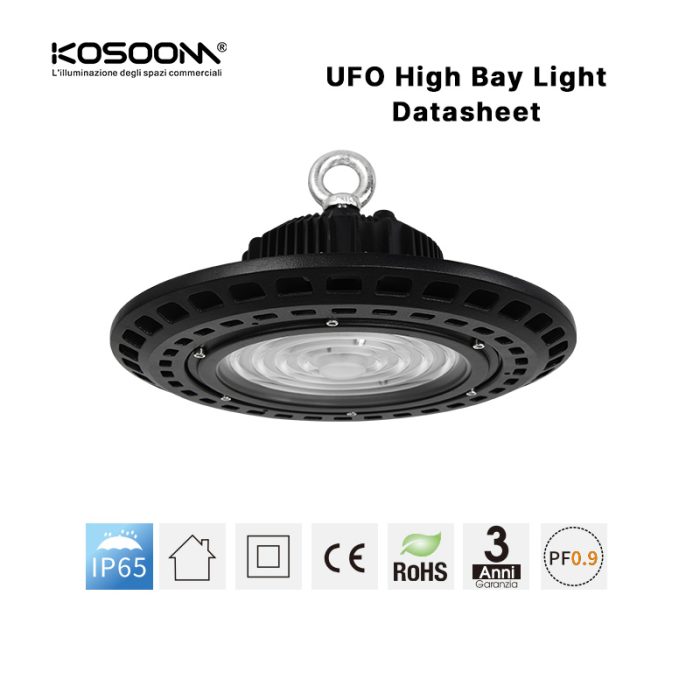 200W UFO LED 6000K Blanco Frío Iluminación Máxima - U0106-MLL001-C-KOSOOM-Foco UFO LED