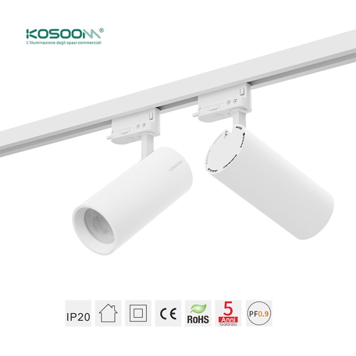 Spotlight Foco en Riel Iluminación de Carril LED Blanco Directos de Fábrica TRL010-T1002B 3000K 15W 1320LM Ángulo de haz 55˚- Kosoom-Focos de Carril