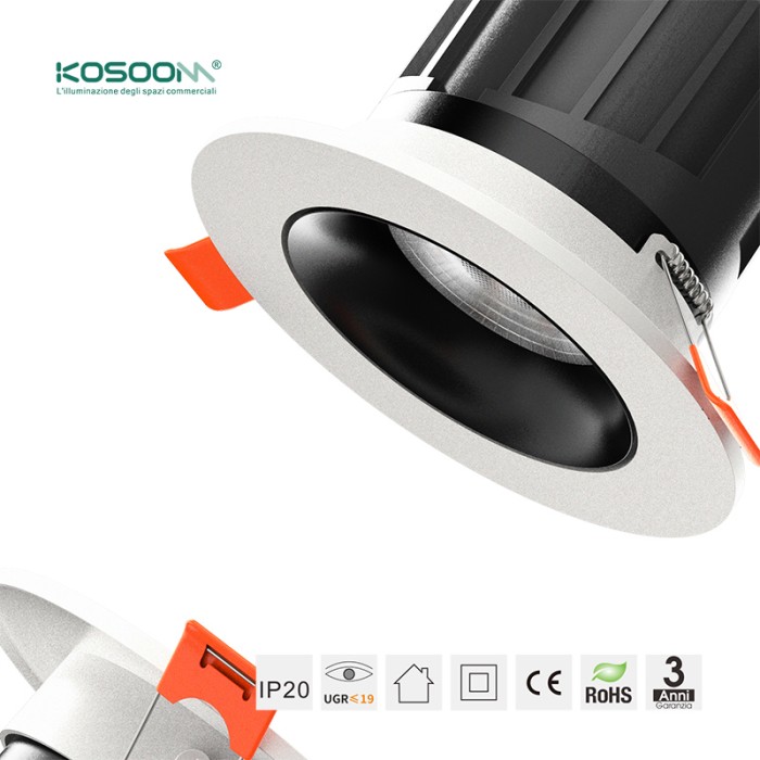 Foco LED Empotrable Blanco 300LM CSL001-A-C0101 KOSOOM-Focos LED