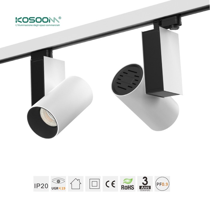 Luces LED Negro Track Lighting Foco de Carril 50W 3000K CRI≥90 3190LM Ángulo de haz 55˚ TRL004-T0401N-Kosoom-Focos LED