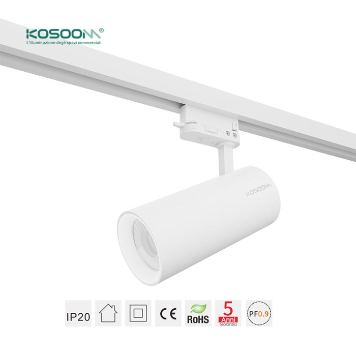 Spotlight Foco en Riel Iluminación de Carril LED Blanco Directos de Fábrica TRL010-T1002B 3000K 15W 1320LM Ángulo de haz 55˚- Kosoom-Focos de Carril
