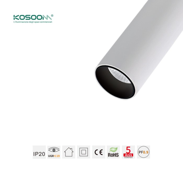 Spotlight en Carril Foco en Carril Luces de Riel LED Blanco 30W T1201B 3000K 2270LM TRL012- Kosoom-Focos LED