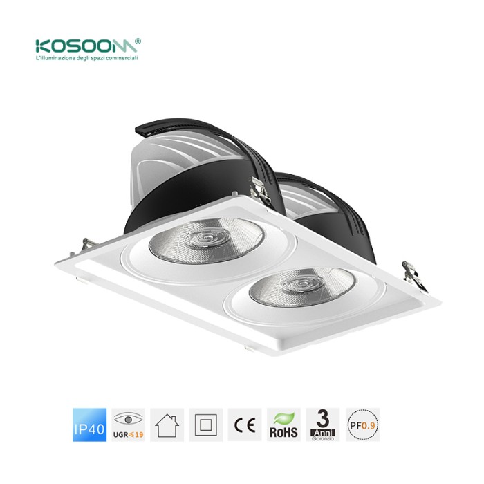 C0403 Directamente de fábrica 10W*2 3000K 1340LM Focos LED CSL004-A KOSOOM-Downlight LED-Estándar Downlights