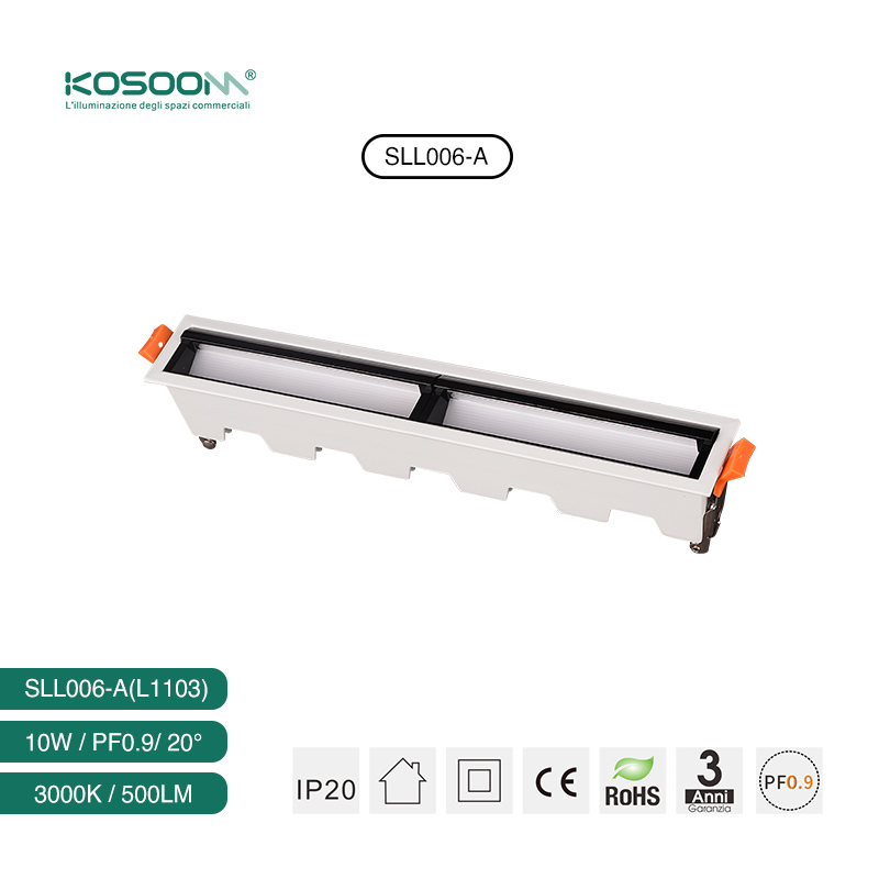 Directamente de fábrica Focos 10W 3000K L1103 Blanco 500lm 20˚ CRI≥80 UGR≤27 SLL006-A Kosoom-Focos LED