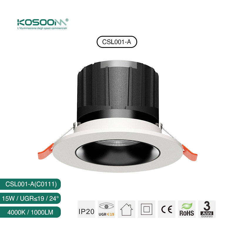 Foco LED Empotrable Blanco Iluminación LED Innovadora 4000K 1000LM CSL001-A-C0111 KOSOOM-Focos LED