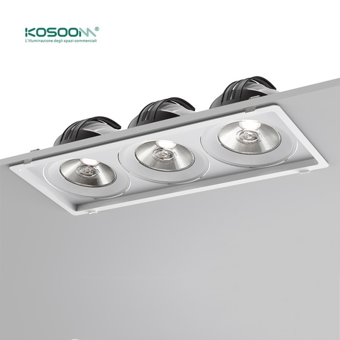 Focos empotrables LED C0405 10W*3 3000K 2010LM CSL004-A KOSOOM al por mayor-Downlight LED-Estándar Downlights