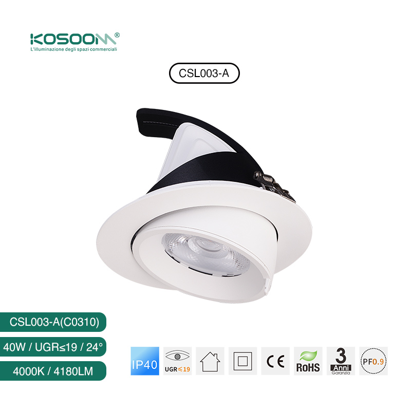 IP40 40W 4000K 4180LM Comprar al por mayor Downlights Led Orientables C0310 CSL003-A Kosoom-Focos LED Techo