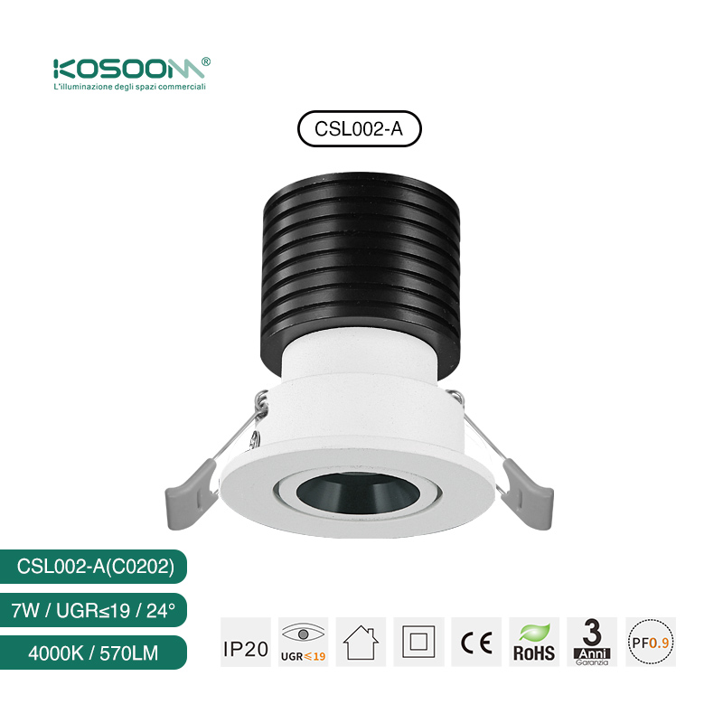 Foco LED Spotlight Empotrable 7W Blanco 570lm CSL002-A-C0202 Kosoom-Focos LED