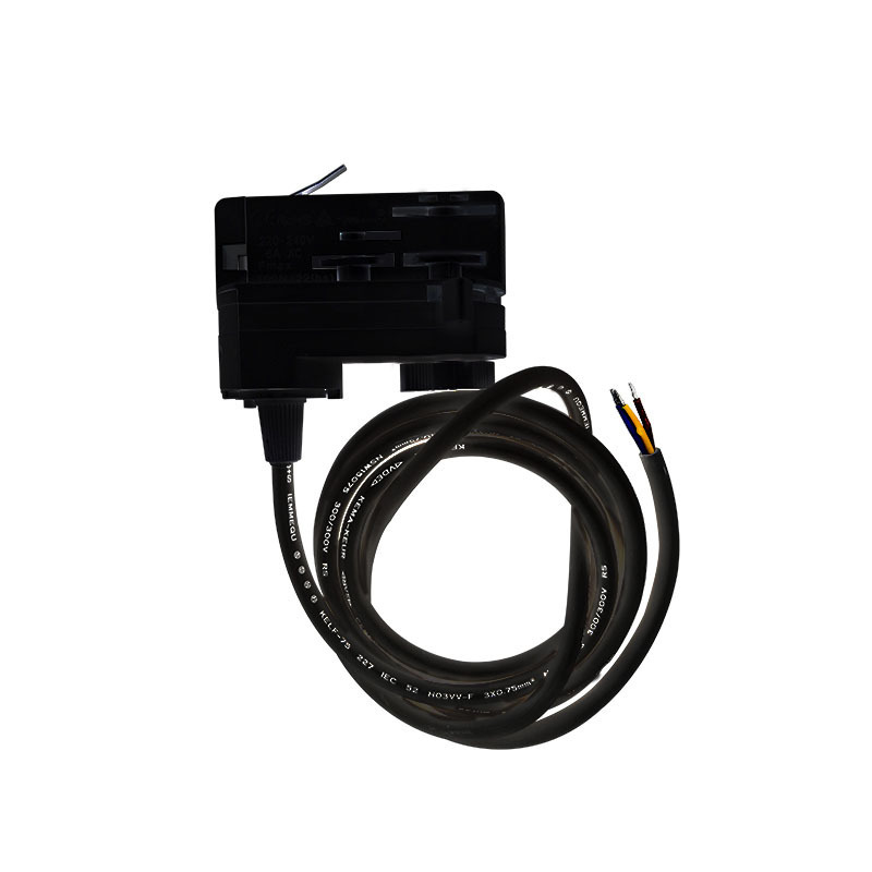 Accesorios Cables y Adaptadores para Foco de Carril Cuatro Hilos Cable 2M Negro TRA001-AD01N Kosoom-Accesorios