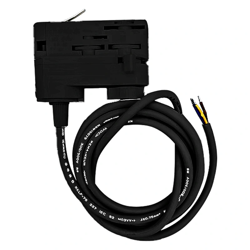 Accesorios Cables y Adaptadores para Foco de Carril Cuatro Hilos Cable 2M Negro TRA001-AD01N Kosoom-Accesorios--AD01N