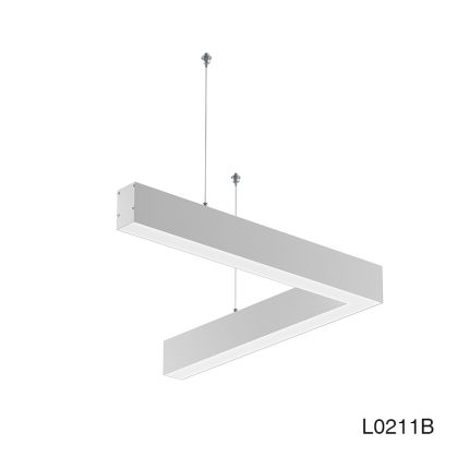 Blanco Lámpara Lineal Colgante de Techo LED en Forma de L 40W/4000K/5000LM -KOSOOM-40W Lámpara Lineal LED--L0211B