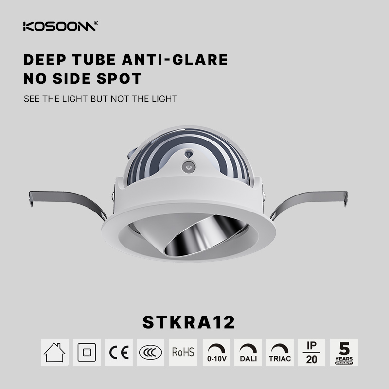 Directo de fábrica personalizado 12W de alta eficiencia Foco LED Downlight900LM Ángulo de haz 120 ° STKRD12-Kosoom-Downlight LED