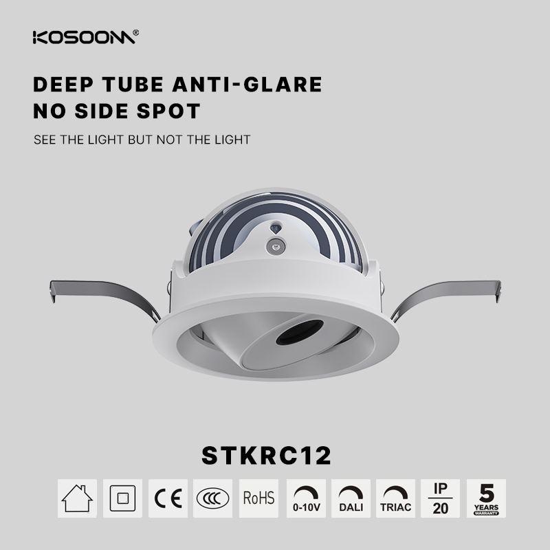 Directo de fábrica personalizado 12W de alta eficiencia Foco LED Downlight900LM Ángulo de haz 120 ° STKRD12-Kosoom-Focos LED