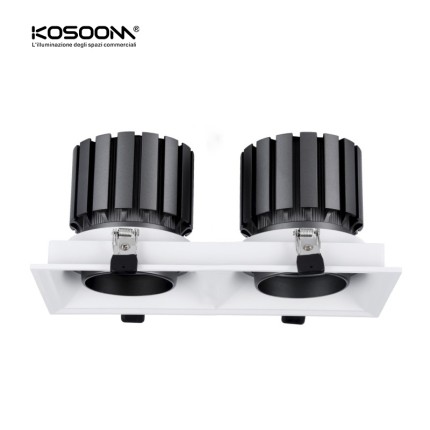 Downlight Personalizable de Doble Lente LED de 10W - Bridgelux C6 - Alto Rendimiento - SLF06010S2 - Kosoom-Downlight LED-Productos Personalizados